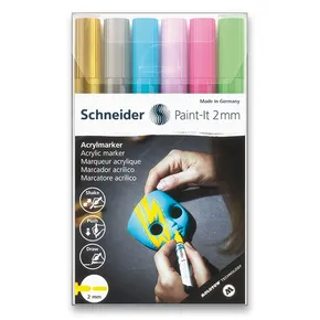 Marker akrylowy Schneider Paint-It 310 zestaw V2, 6 kolorów